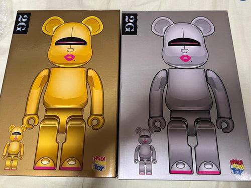 Be@Rbrick Kubrick Bearbrick Sorayama 2G Gold Silver 400%