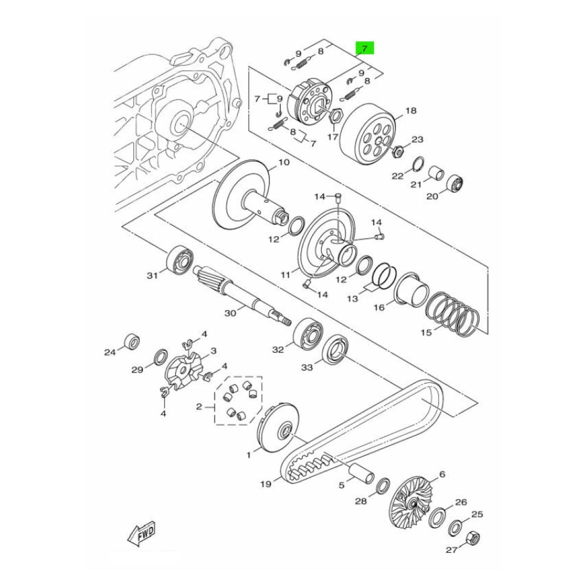 Yamaha Motor Transmission Z Axis Jog One 125 Vinoora Bkc-E6620-00