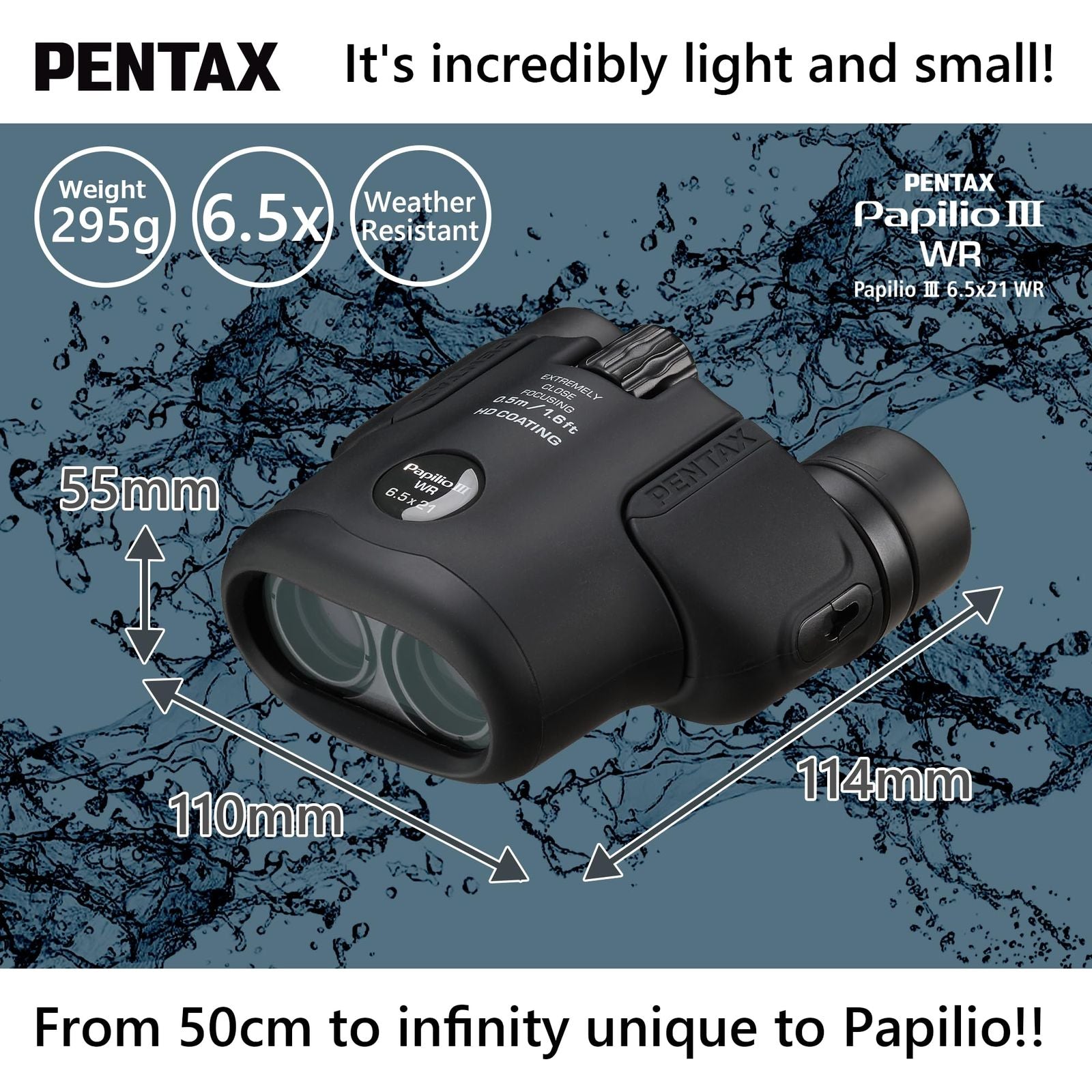 Binoculars Opera Glasses Pentax Papilio Iii 6.5X21 Wr Hd 1