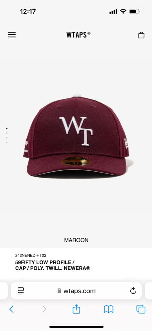 Wtaps Baseball Caps 59Fifty Low Profile/Cap/Newera Mar