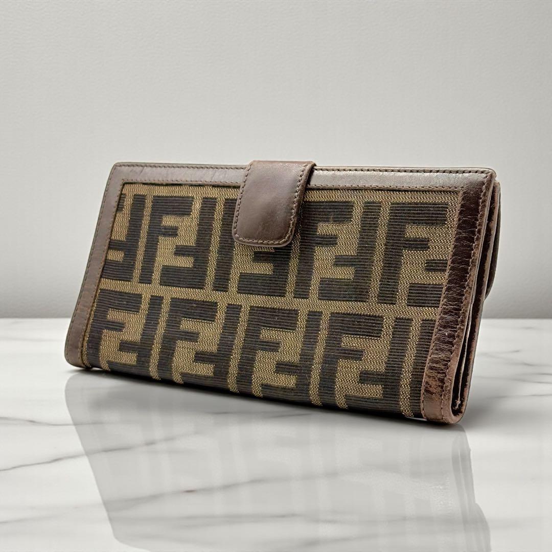 Fendi Long Wallet Zucca Pattern Vintage