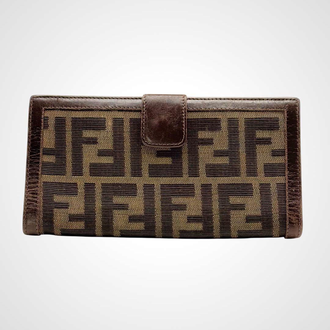 Fendi Long Wallet Zucca Pattern Vintage