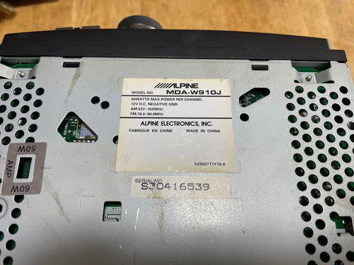 Alpine Deck Player Changer Mda-W910J