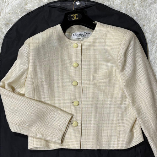 Christian Dior Collarless Jackets 9