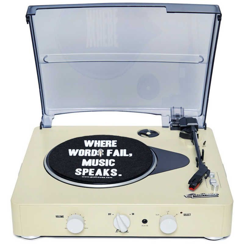 Record Player Body Gadhouse Brad Retro Ivory Gad001003Iv