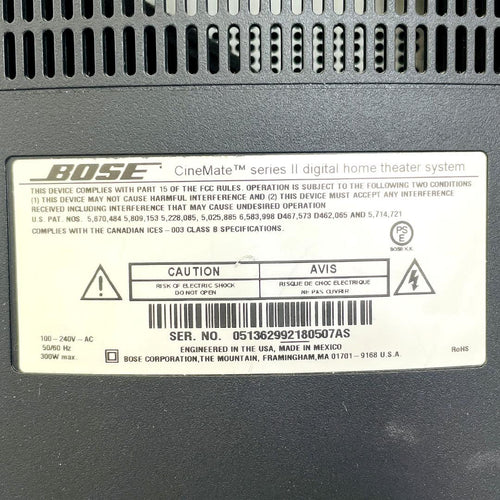 Bose Speakers Cinemate Series Ii
