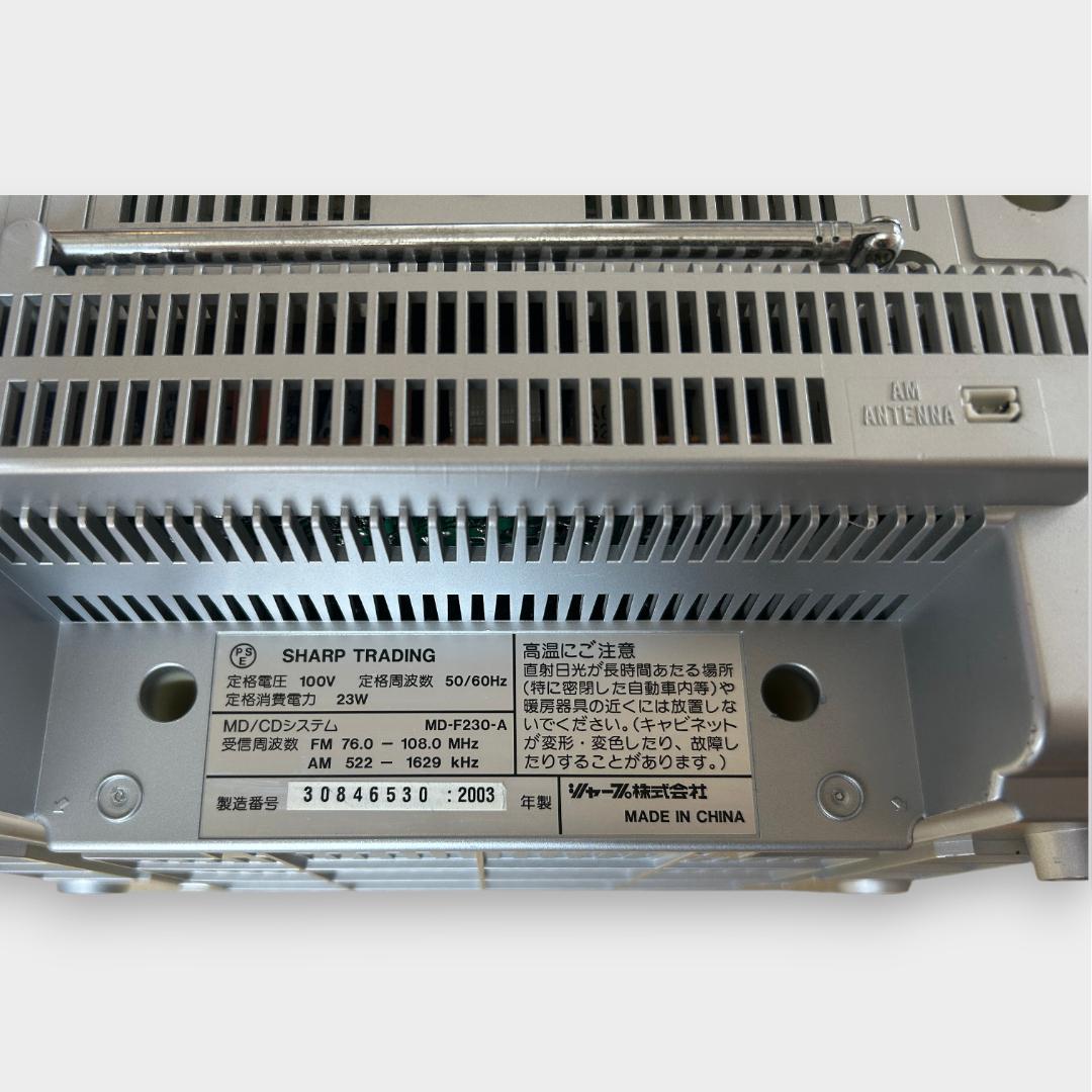 Cd, Md Cassette Decks Md/Cd Md-F230-A 2003