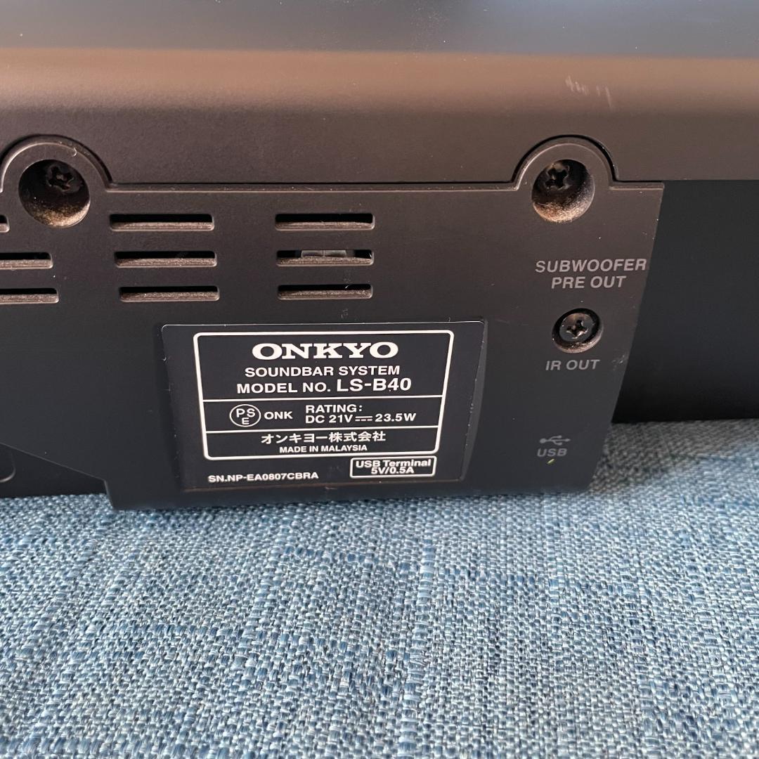 Onkyo Sound Speaker Rear Bar Ls-B40 Black