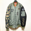 A Bathing Ape Ma-1 Flight Jackets 22Aw Bape Ovo Loose Fit Olive