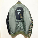 A Bathing Ape Ma-1 Flight Jackets 22Aw Bape Ovo Loose Fit Olive