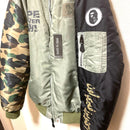 A Bathing Ape Ma-1 Flight Jackets 22Aw Bape Ovo Loose Fit Olive