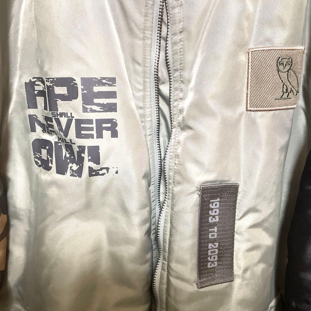 A Bathing Ape Ma-1 Flight Jackets 22Aw Bape Ovo Loose Fit Olive