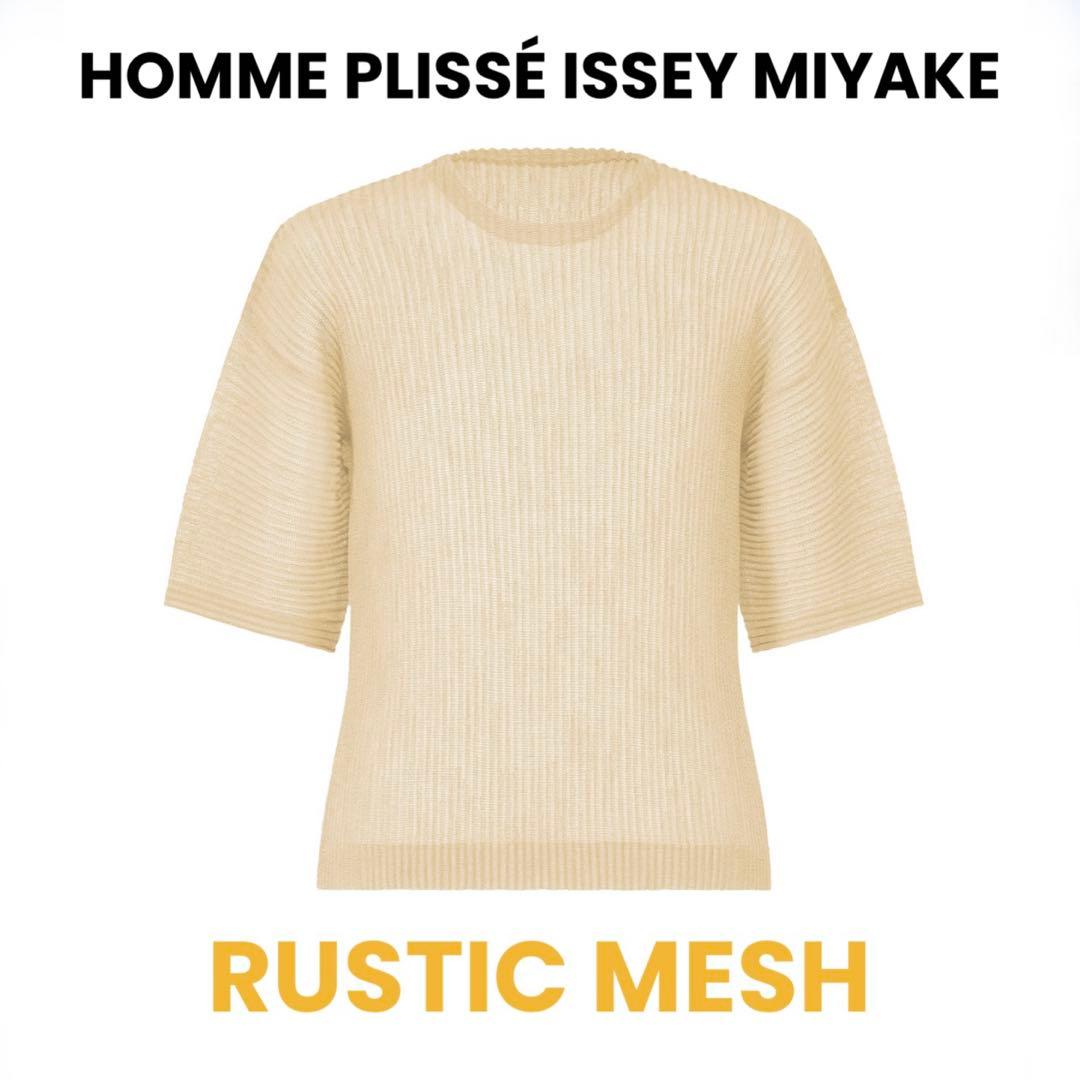 Homme Plisse Issey Miyake T-Shirts Pliss Rustic Mesh