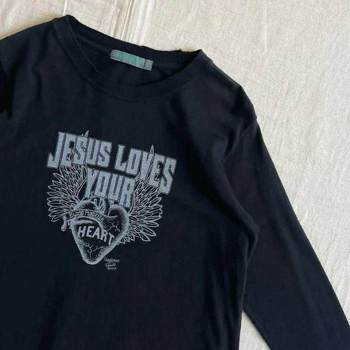 Neighborhood 7 Minutes, Long -Sleeved Cut -And -Sew Archive T Small Jesus Loves