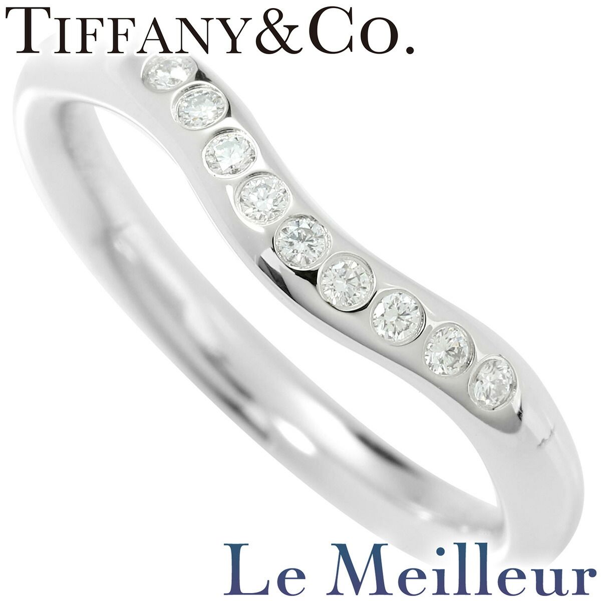Tiffany Ring Tiffany&Co. Pt950 9P 7 Ok