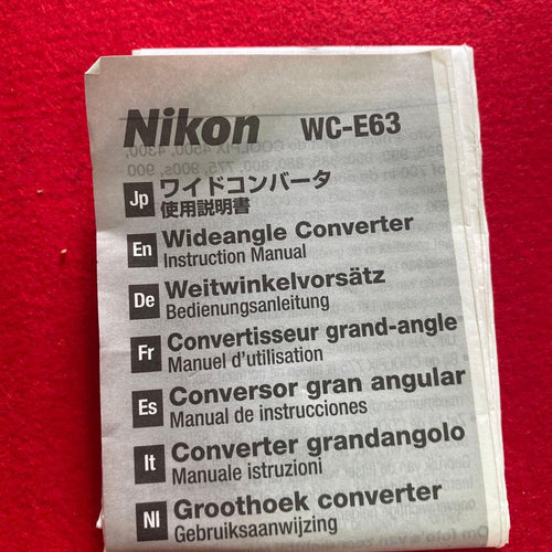 Nikon Zoom Lenses Tc-E3Ed 3X Wc 63Ur-E6 Ur-E20 Ur-E4