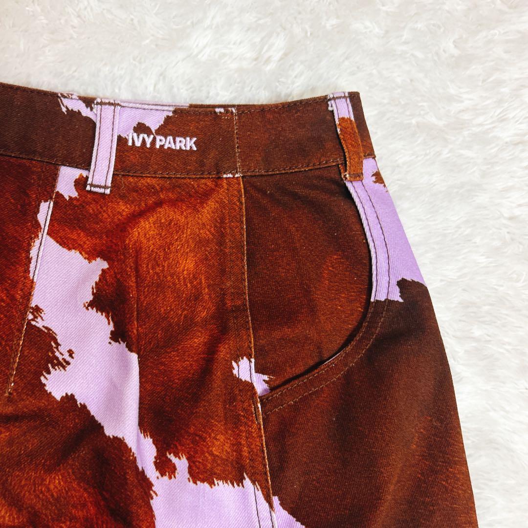 Adidas Pencil Skirts Ivy Park Denim Cow-Print Skirt