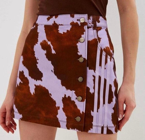 Adidas Pencil Skirts Ivy Park Denim Cow-Print Skirt