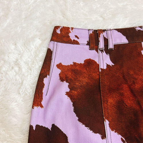 Adidas Pencil Skirts Ivy Park Denim Cow-Print Skirt