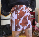 Adidas Pencil Skirts Ivy Park Denim Cow-Print Skirt
