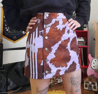 Adidas Pencil Skirts Ivy Park Denim Cow-Print Skirt