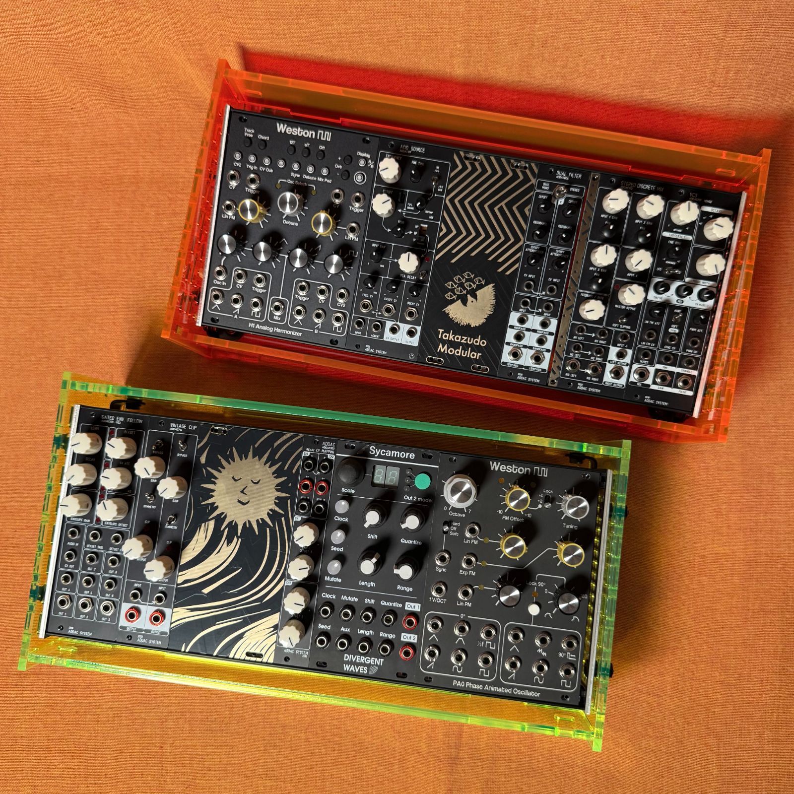 Modular Synthesizer Takazudo Zudo-Block-60 Orange-Lite Orange