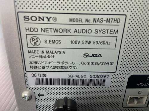 Sony Mini -Component Hdd/Cd/Md Nas-M7Hd