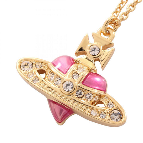 Vivienne Westwood Necklace Diamante Heart 630203Bm/02R927 Gp