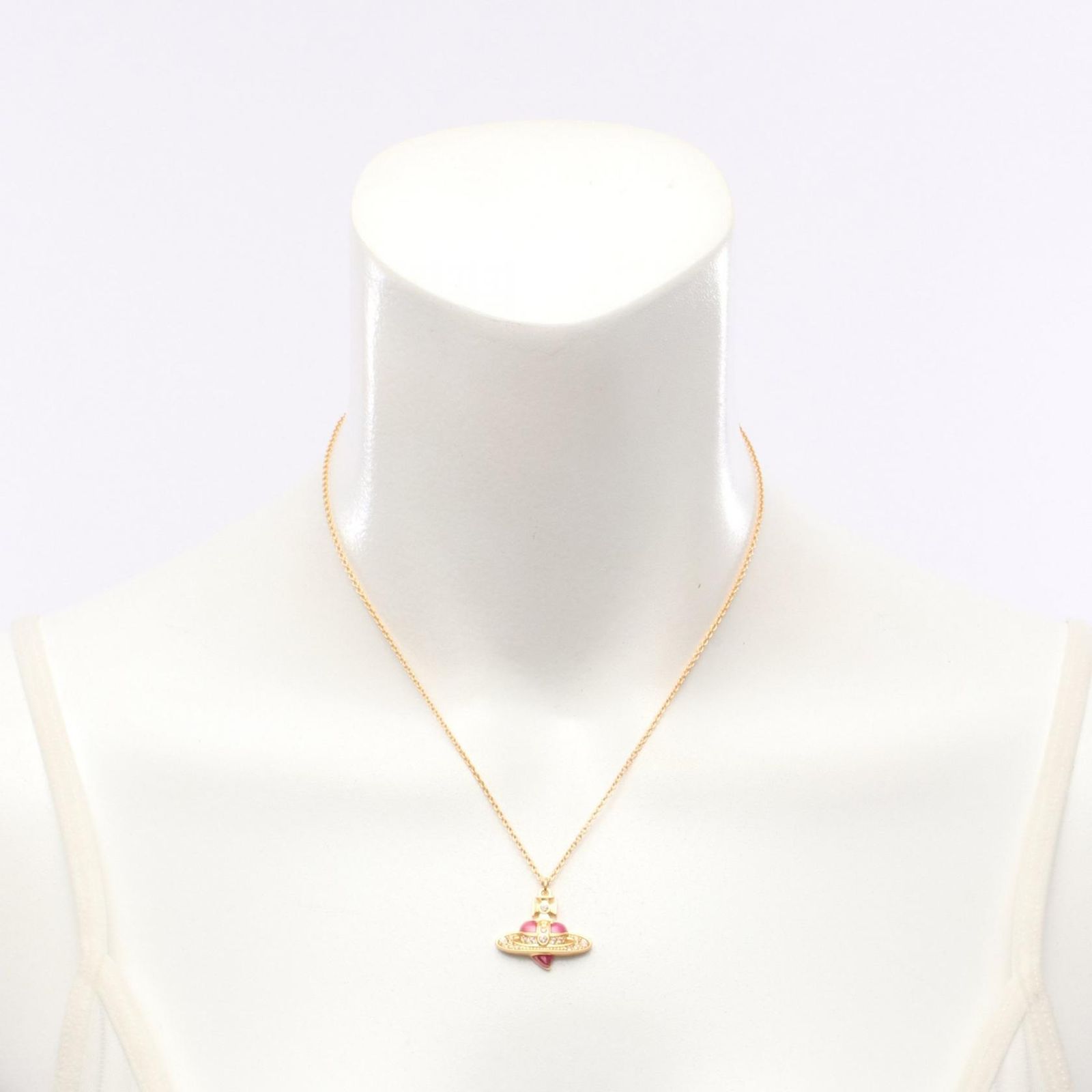 Vivienne Westwood Necklace Diamante Heart 630203Bm/02R927 Gp
