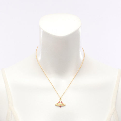 Vivienne Westwood Necklace Diamante Heart 630203Bm/02R927 Gp