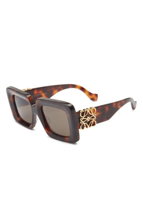 Loewe Sunglasses Anagram Square Dark Havana Brown