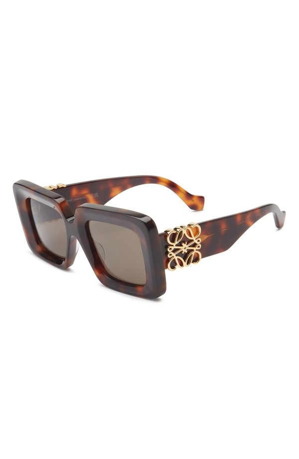 Loewe Sunglasses Anagram Square Dark Havana Brown