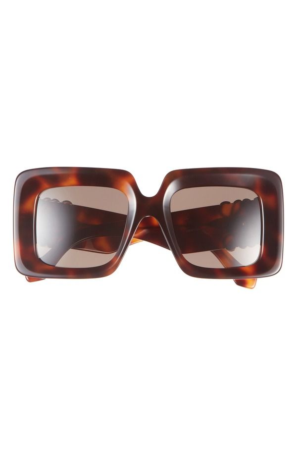 Loewe Sunglasses Anagram Square Dark Havana Brown