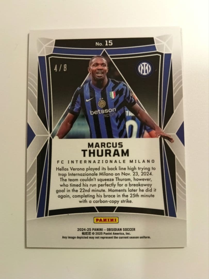 World Soccer /8 Ssp Panini Obsidian