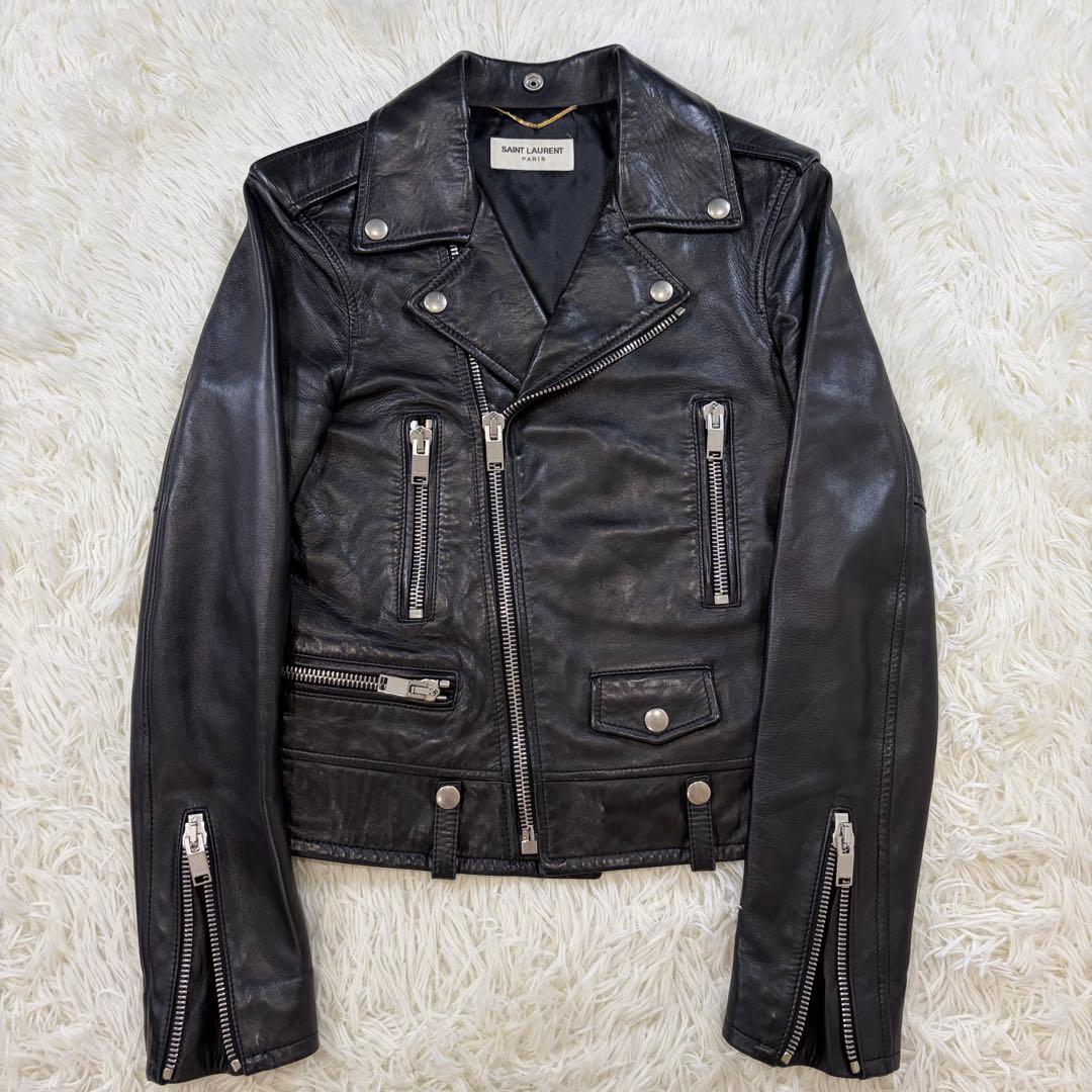 Saint Laurent Paris Double Biker Jackets 2016 L01 34
