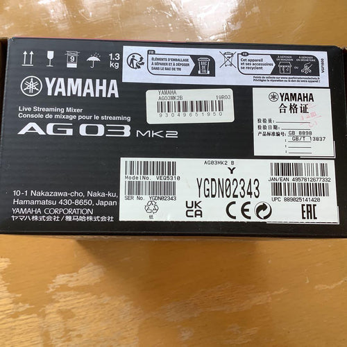 Yamaha Analog Mixer Ag03 Mk2