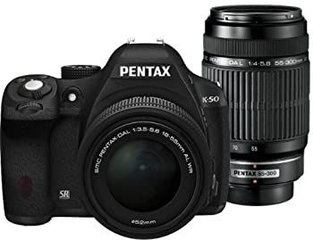 Digital Slr Ricoh Pentax K-50 Dal18-55Mmwr Dal55-300Mm 300Wzoom Kit Black 10879