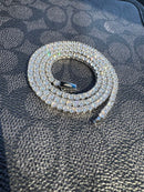 Necklaces Luxury Tennis Necklace/3Mm/51Cm/Silver Silver