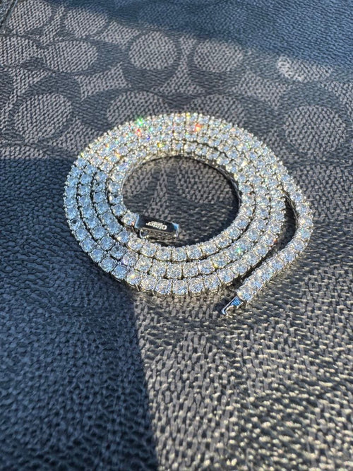 Necklaces Luxury Tennis Necklace/3Mm/51Cm/Silver Silver