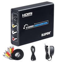 Conversion Plug Blupow /S To Hdmi 1080P Composite 3Rca Av/S-Video Hd /3 Rca 0
