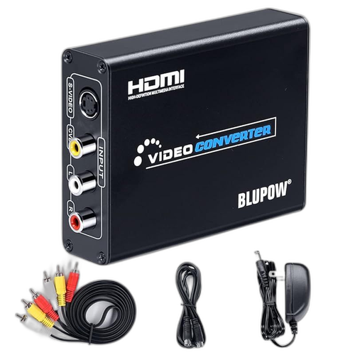 Conversion Plug Blupow /S To Hdmi 1080P Composite 3Rca Av/S-Video Hd /3 Rca 0