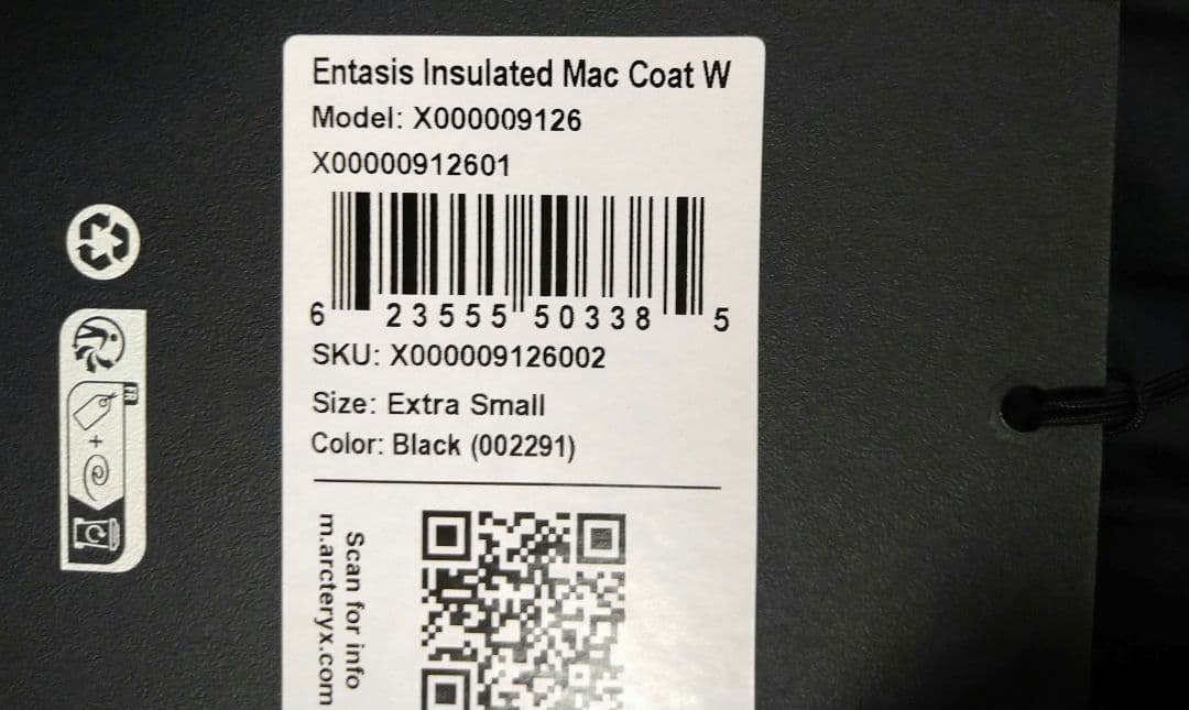 Arc'Teryx Veilance Long Coat Entasis W Xs Black