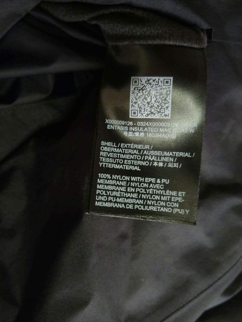 Arc'Teryx Veilance Long Coat Entasis W Xs Black