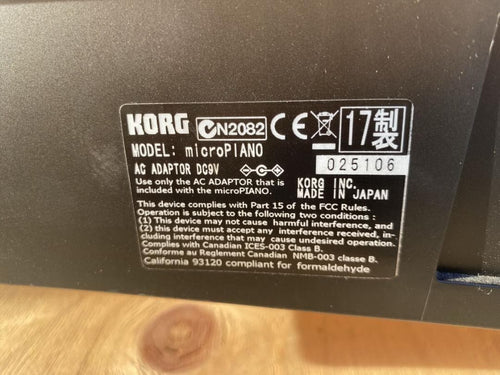 Korg Keyboard Electronic Piano Micropiano 61