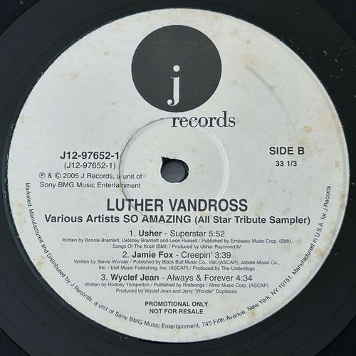 Overseas Music Luther Vandross So Amazing Va Lp