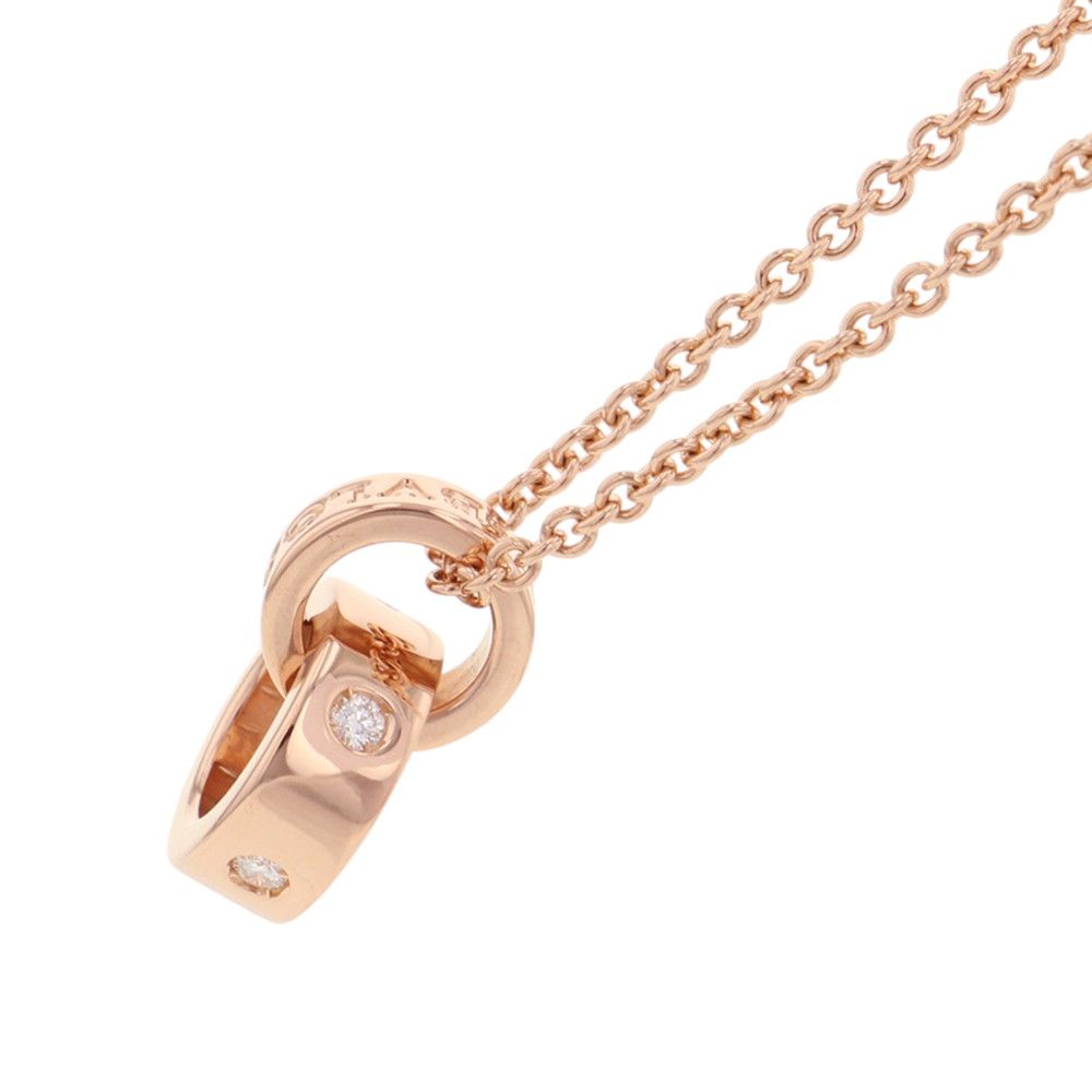 Bvlgari Necklace 5P 0.14Ct K18Pg