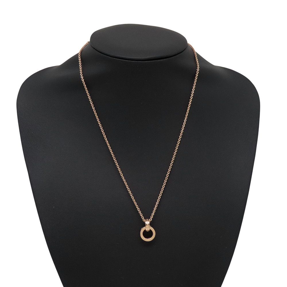 Bvlgari Necklace 5P 0.14Ct K18Pg