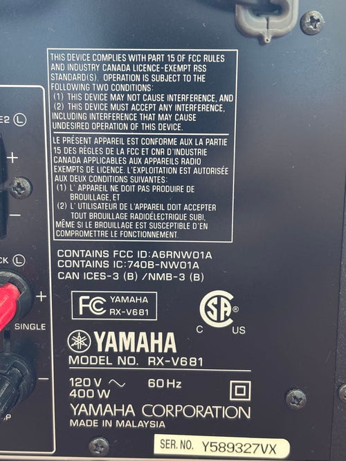 Yamaha Av Amplifier Rx-V681 7.2Ch