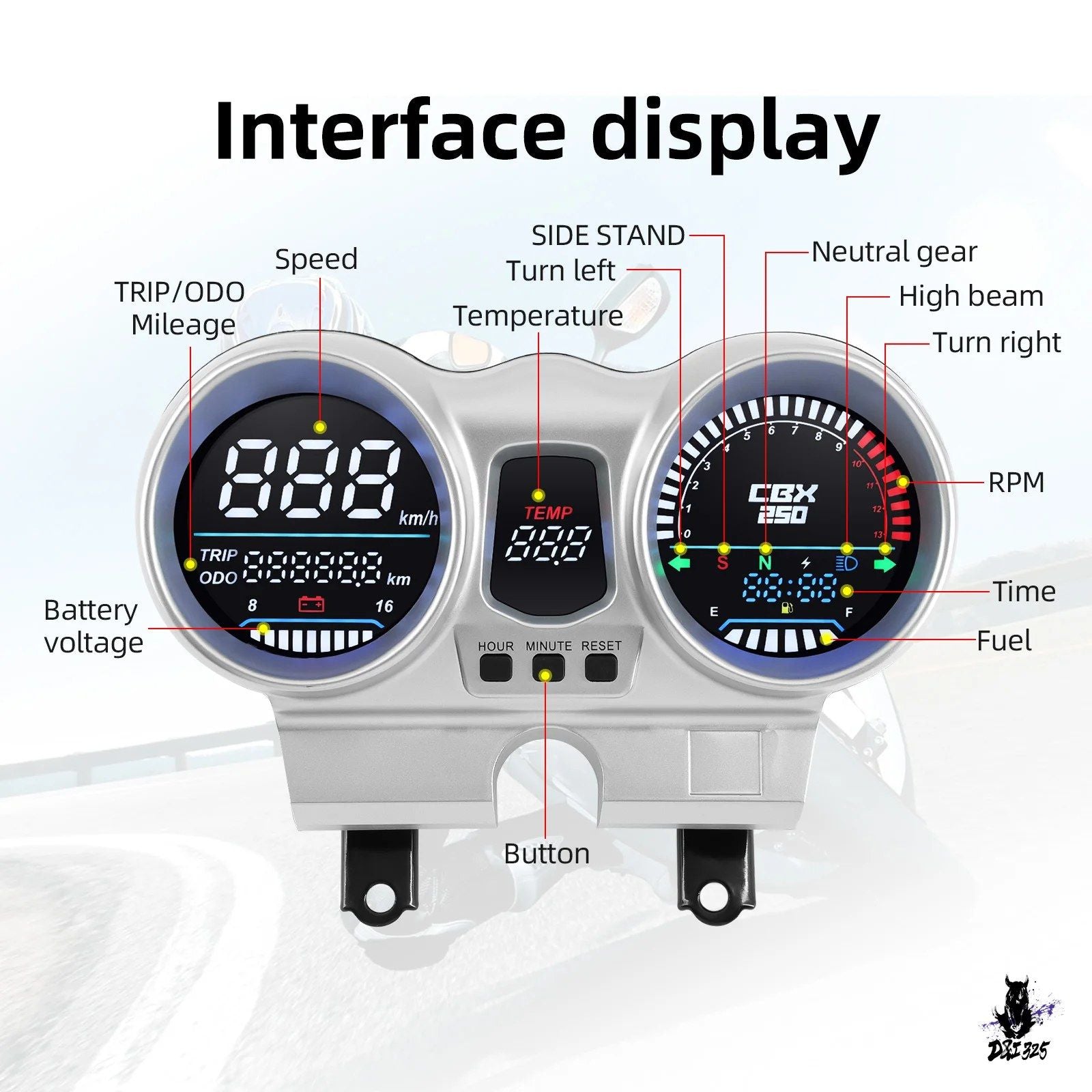 Meter Honda Cbx250 Twister 2001-2008 Lcd