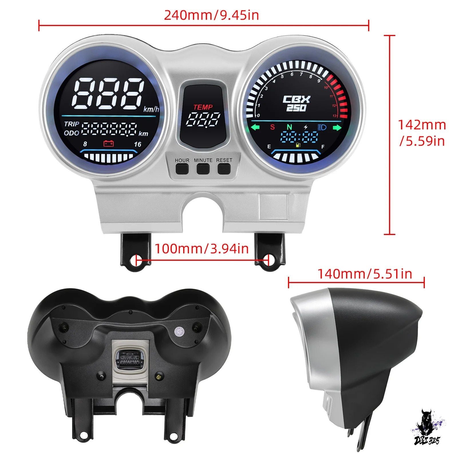Meter Honda Cbx250 Twister 2001-2008 Lcd